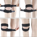 Wholesale elastic sport breathable thick rubber strip open patella knee strap knee support brace